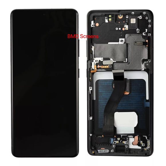 Galaxy S21 Ultra 5G Compatible OLED Assembly with Frame (Premium) **Pick Color**
