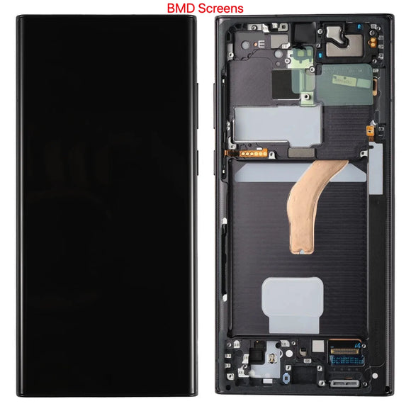 Galaxy S22 Ultra 5G Compatible OLED Assembly with Frame (Premium) **Pick Color**