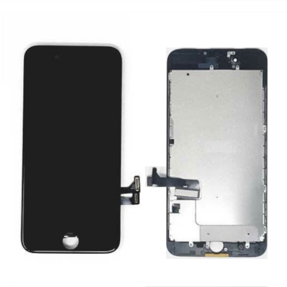 iPhone 7 LCD Assembly with Back Plate (Black) (APP)