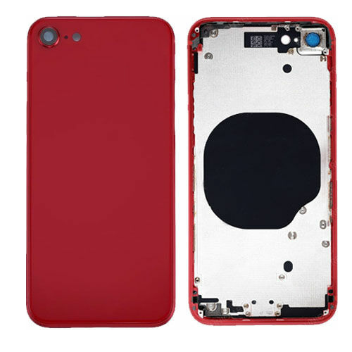 iPhone 8 / SE 2020 Housing Frame with Small Components Pre-Installed (RED)