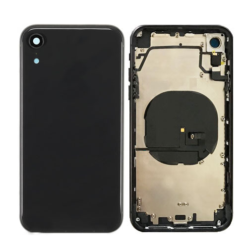 iPhone XR Housing Frame with Small Components Pre-Installed (BLACK)