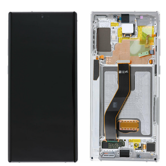 Galaxy Note 10 Plus OLED Assembly w/Frame (Aura White) (Premium)