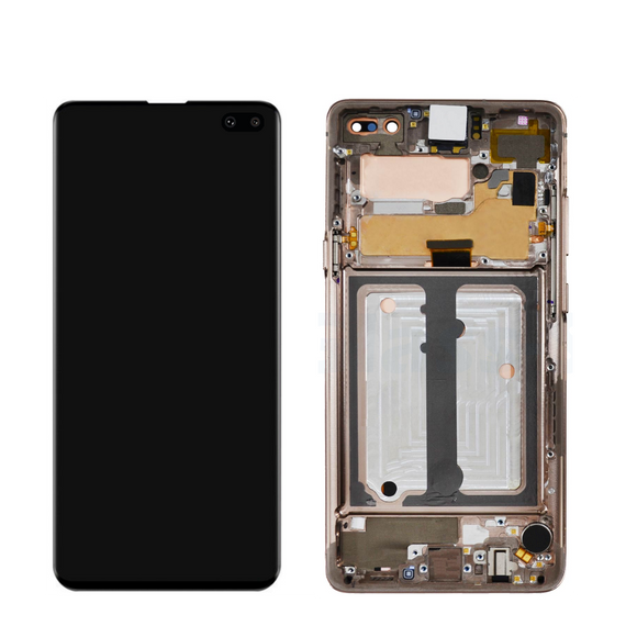 Galaxy S10 5G OLED Assembly w/Frame (Gold) (Premium)
