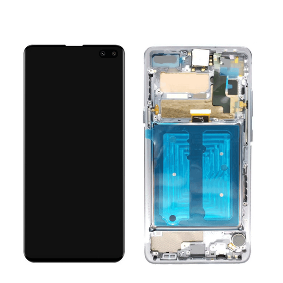 Galaxy S10 5G OLED Assembly w/Frame (Silver) (Premium)