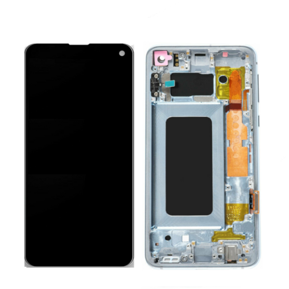 Galaxy S10e OLED Assembly w/Frame (Prism Blue) (Premium)