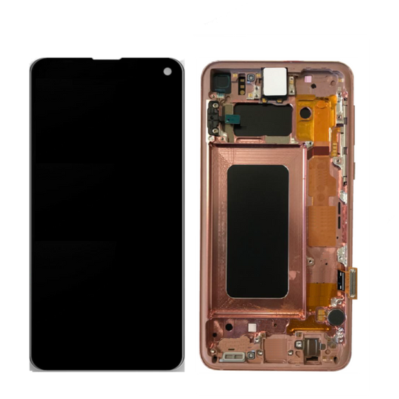 Galaxy S10e OLED Assembly w/Frame (Flamingo Pink) (Premium)