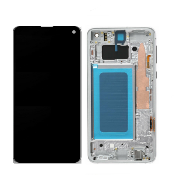 Galaxy S10e OLED Assembly w/Frame (Prism White) (Premium)