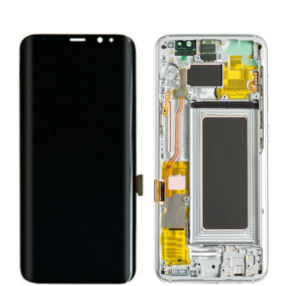 Galaxy S8 Plus OLED Assembly w/Frame (Silver) (Premium)