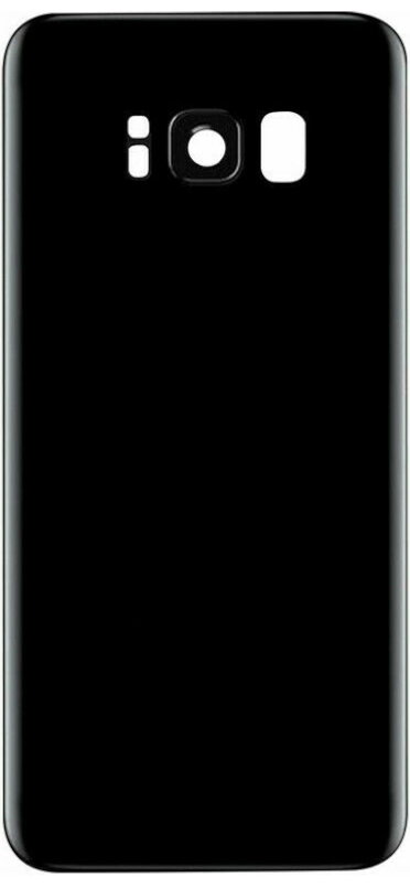 Galaxy S8 Back Glass with Camera Lens (Midnight Black)