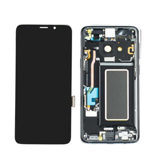 Galaxy S9 OLED Assembly w/Frame (Black) (Premium)