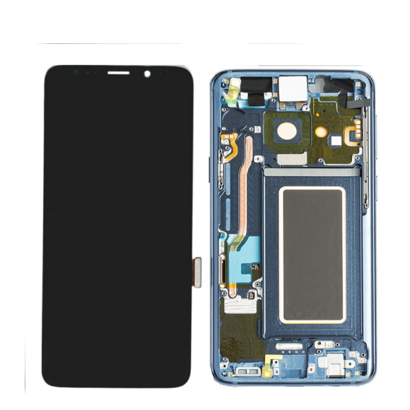 Galaxy S9 OLED Assembly w/Frame (Blue) (Premium)